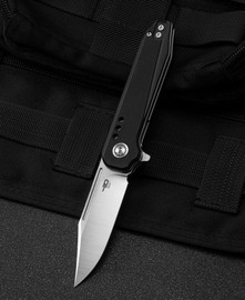 Bestech Syntax Black G10, Stonewashed/Satin 154CM by Todd Knife and Tool (BG41A)