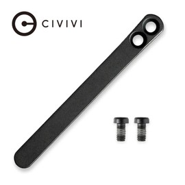 Civivi Black Titanium Pocket Clip, Titanium screws (T001B)