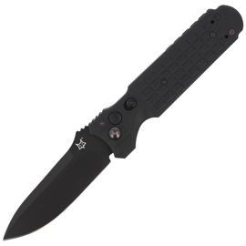 Fox Predator II 2F Full Auto Knife Black FRN, Black Idroglider N690Co (FX-448 B)