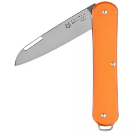 Fox Vulpis Orange Aluminum, Polished N690Co Pocket Knife (FX-VP130 OR)