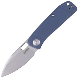 Kubey Knife Hyde, Denim Blue G10, Sand Blasted 14C28N by Colin Maisonpierre (KU2104D)