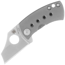 Spyderco McBee Gray Titanium, Stonewashed CTS XHP by Jonathan McNees (C236TIP)