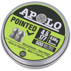 Apolo Pointed AirGun Pellets .177 / 4.5 mm, 500 pcs 0.60g/9.0gr (19101)