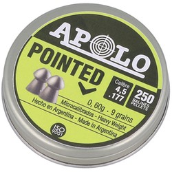 Apolo Pointed AirGun Pellets .177 / 4.52 mm, 250 pcs 0.60g/9.0gr (19102-2)