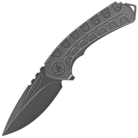 Bestech Buwaya Black Titanium, Black Stonewashed M390 by Kombou Knife (BT2203C)