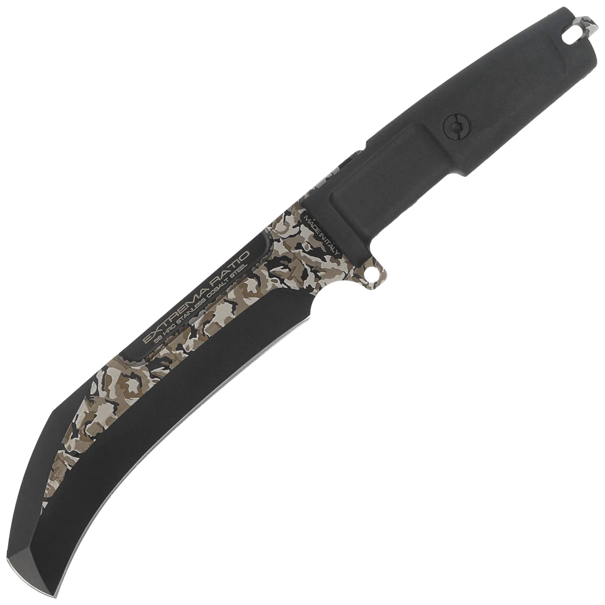 Extrema Ratio Corvo Last Call Knife LE No 016/70 Black Forprene, Black MIL-C/Geotech Camo N690 (04.1000.0442/BLK/SE)