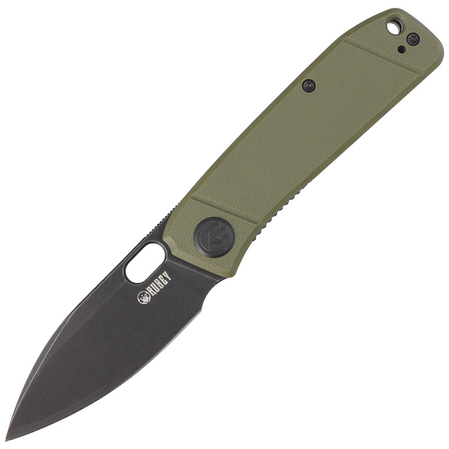 Kubey Knife Hyde, Green G10, Dark Stonewashed 14C28N by Colin Maisonpierre (KU2104B)