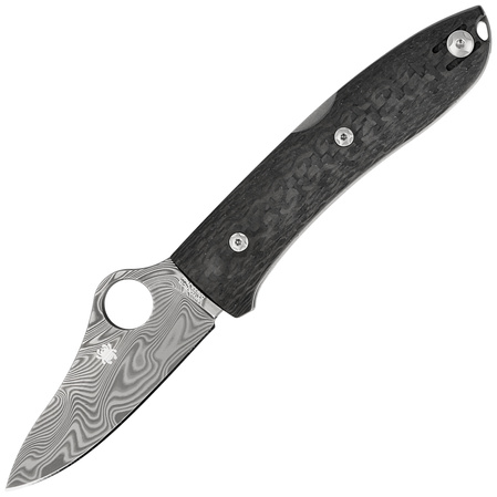 Spyderco SpyOpera Sprint Run Carbon Fiber, Damasteel Thor by Massimo Salice Sanna (C255CFPD)