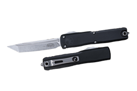 Nóż automatyczny OTF Microtech Ultratech Gen III ZBP T/E Black Aluminium, Stonewashed M390MK by Tony Marfione (1123-10)