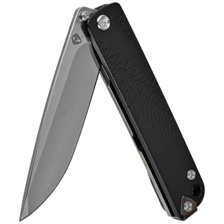 Medford M-48 Black PVD Aluminum, Std HW/Clip, Tumbled S35VN by Greg Medford (MK212STQ-42TM-TSCS-Q4)