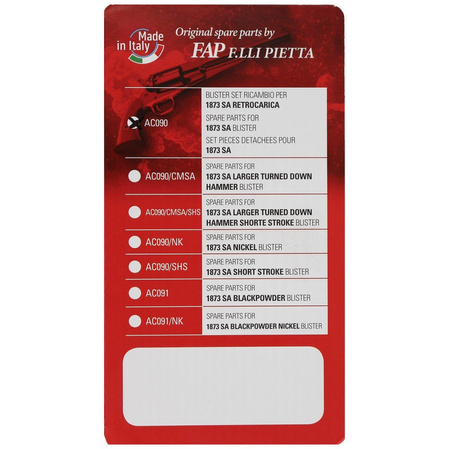 Pietta 1873 Colt Peacemaker Single Action Spare Parts (AC090)