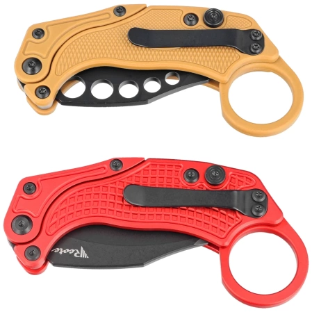 Nóż grawitacyjny Reate EXO-K Gravity Karambit Red Aluminium, Black PVD N690