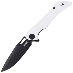 Kubey Raven KB245F Knife Ivory G10, Dark Stonewashed AUS-10 by Jelly Jerry