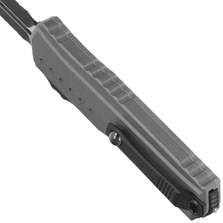 Nóż automatyczny OTF Microtech Cypher II D/E Natural Clear Aluminium, Black P/S M390MK by Deryk Munroe and Tony Marfione (1242-2NC)