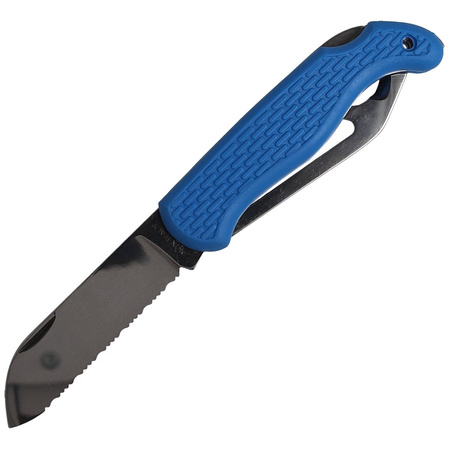 MAC Coltellerie Boat 2 Sailing Knife Blue PP/TPE,  Satin W 1.4034 (MC BOT2.B)