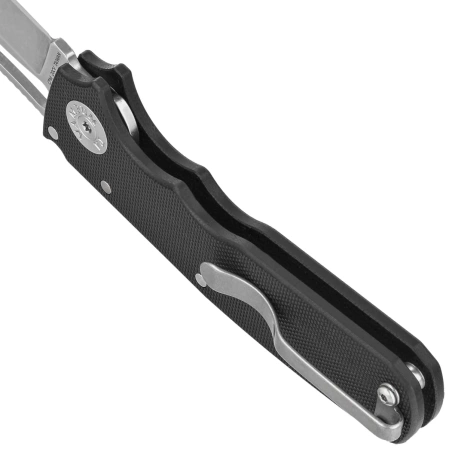 Demko Shark Cub Shark Foot Knife Black G10, Stonewashed CPM 20CV by Andrew Demko (SC-20CV-BLKG10-SF)