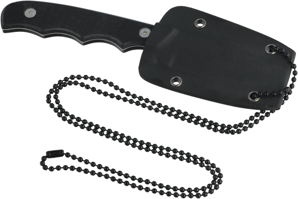 Nóż na szyję Tecnocut TCN3418 Neck Knife - Black G10, Black Stonewashed 440