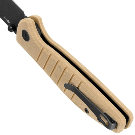 Nóż składany Bestechman Goodboy Jr. Khaki G10, Black PVD D2 by Keanu Alfaro (BMK10F)