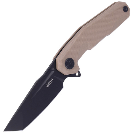 Nóż składany Kubey Carve Nest Tan G10, Blackwashed D2 (KB237C)