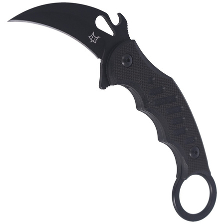 FOX Fixed Blade G10 Black, Black Idroglider (FX-598)
