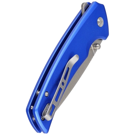 Sencut Serene Bright Blue Aluminium, Satin D2 knife (S21022B-4)
