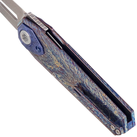 Remette RT-Infinite Power Knife Fired Titanium, Hand Grinding Pearlescent M390 (RTIP-M)