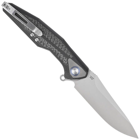 Nóż składany RikeKnife Tulay Integral Black G10/Carbon Fiber, Satin 154CM (RK-TULAY-B/CF)