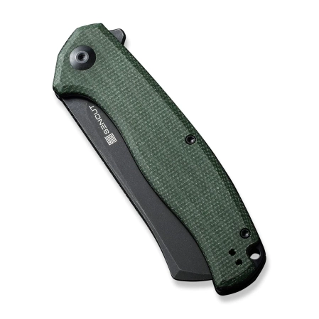 Sencut Knife Traxler Green Canvas Micarta, Black Stonewashed 9Cr18MoV (S20057C-4)