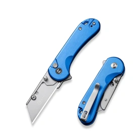 Civivi Elementum Utility Knife Blue Aluminum, Stonewashed 6Cr13 (C23039B-2)