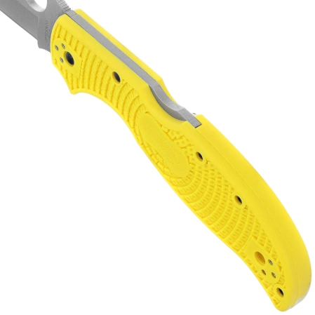 Spyderco Stretch 2 XL Lightweight Salt Knife Yellow FRN, Satin H-2 by Sal Glesser (C258PYL)