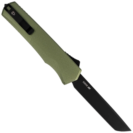 Tekto A5 Spry T/E OD Green Aluminum OTF Knife, Black CPM S35VN