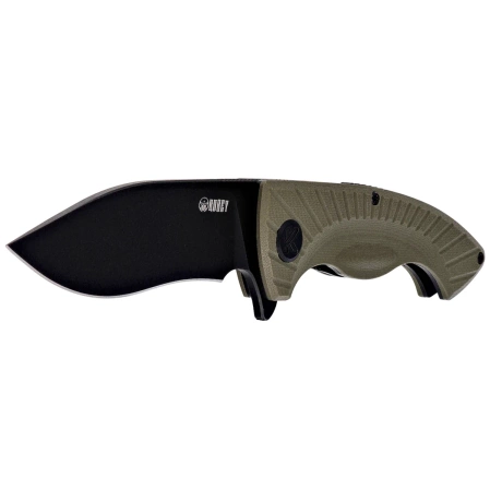 Kubey Timberwolf Knife Green G10, Blackwashed 14C28N (KU208J)