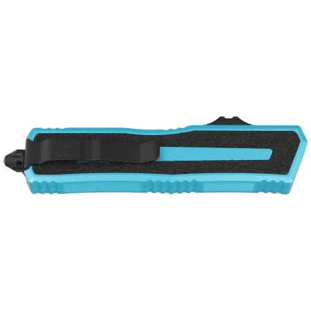 Microtech Scarab II Gen III D/E-S OTF Knife Turquoise Aluminum, Black M390MK by Tony Marfione (1180-1TQ)