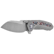 Nóż składany Remette Kestrel Gray Titanium/Multicolored Carbon Fiber, Satin CPM S35VN (RTPO-B)