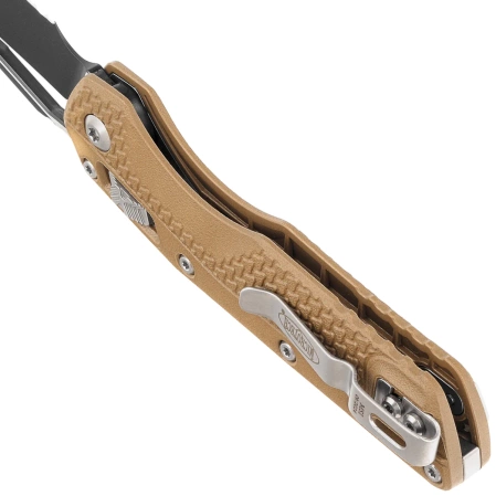 Microtech MSI S/E Ram-Lok Dark Earth Tri-Grip Polymer, Black P/S M390MK by Tony Marfione (210T-2PMDE)