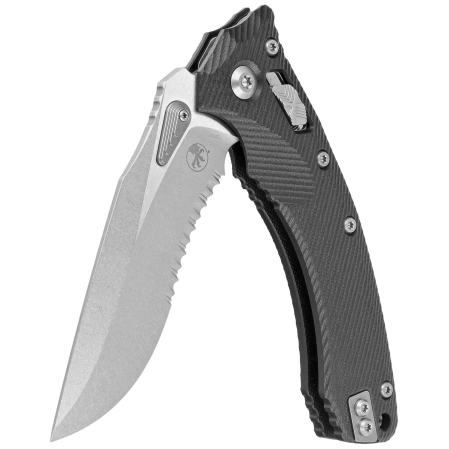 Microtech Amphibian Ram-Lok S/E Knife Black Fluted G10, Stonewashed P/S M390MK by Tony Marfione (137RL-11FLGTBK)