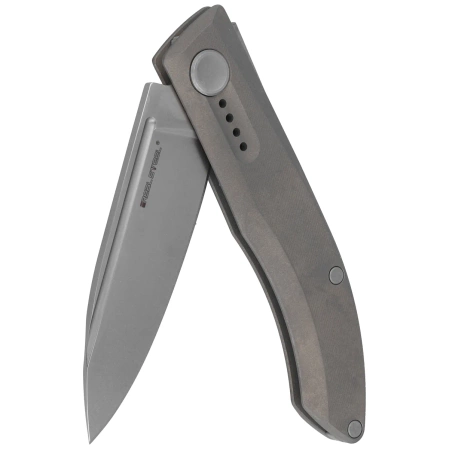 Real Steel Stella Premium Gray Titanium, Satin S35VN by Poltergeist Works (9052)