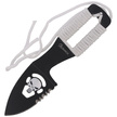 Martinez Albainox Skull Neck Knife White Cord, Black 3Cr13Mov (32450)