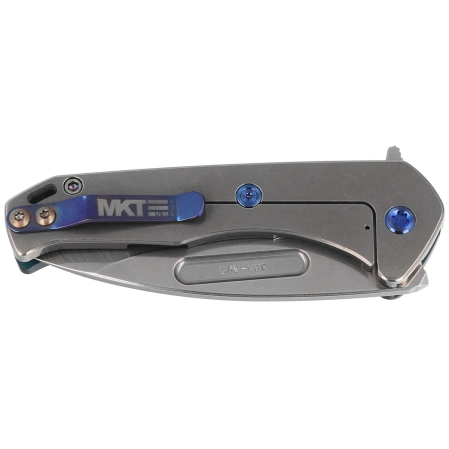 Medford Knife Praetorian Swift FL Flipper Drop Point Blue Titanium, Tumbled S45VN by Greg Medford