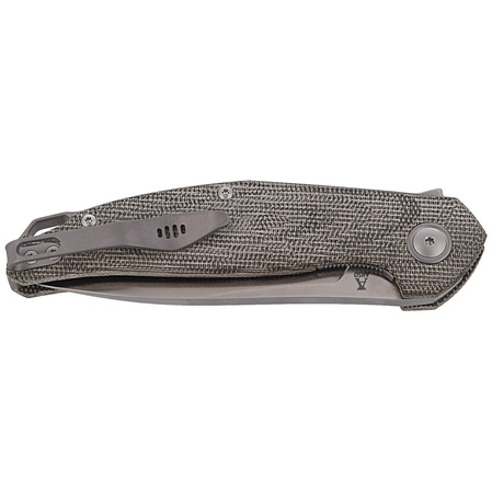 MKM Goccia Knife Green Canvas Micarta, Satin M390 by Jens Ansø (MKGC-GC)