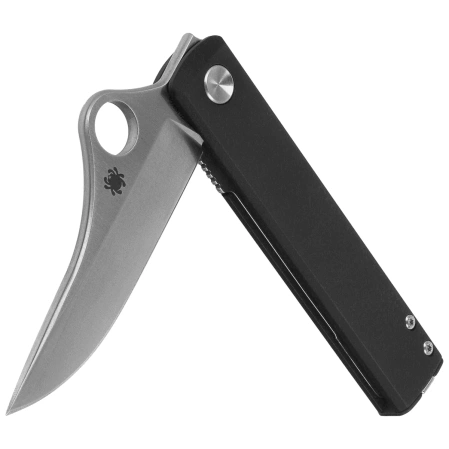 Nóż składany Spyderco Essenza Black Aluminium, Satin N690Co by Riccardo Gobbato (C272ALBKP)
