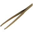 Herbertz Solingen Bent / Curved, Gilded 75mm (218G CU 3) Tweezers