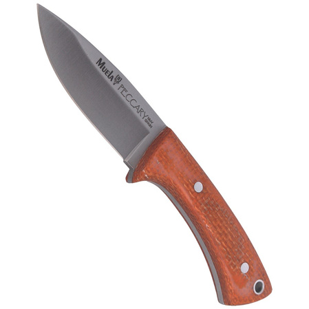 Muela Orange Micarta Neck Knife, Satin 1.4116 (PECCARY-8.O)