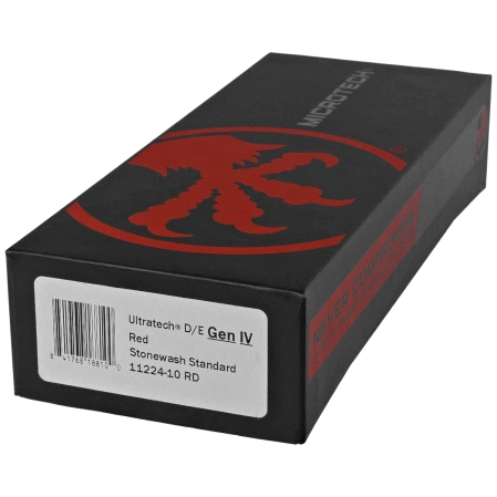 Microtech Ultratech Gen IV D/E OTF Knife Red Aluminum, Stonewashed M390MK by Tony Marfione (11224-10RD)