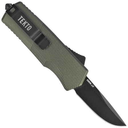 Nóż automatyczny OTF Tekto A5 Spry Mini D/P OD Green Aluminium, Black CPM S35VN