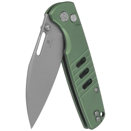 Bestechman Vector Knife Green Aluminum, Bead Blasting D2 (BMK15C)