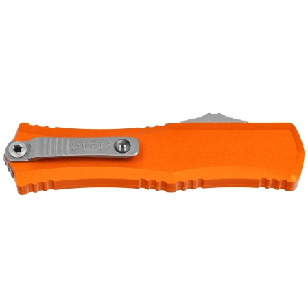 Microtech Hera II D/E Orange Aluminum, Stonewashed M390MK by Tony and Sean Marfione (1702-10OR)