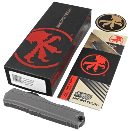 Nóż automatyczny OTF Microtech Cypher II D/E Natural Clear Aluminium, Black M390MK F/S by Deryk Munroe and Tony Marfione (1242-3NC)