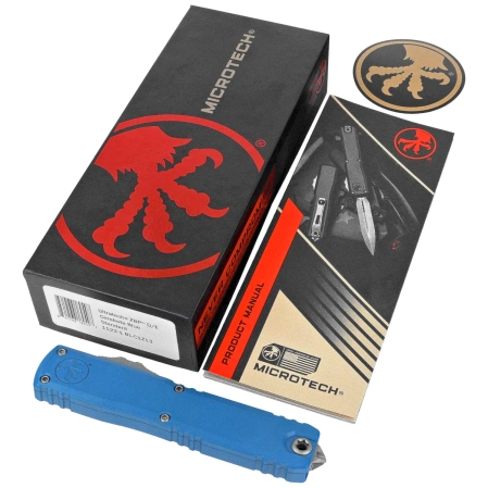 Nóż automatyczny OTF Microtech Ultratech Gen III ZBP D/E Cerakote Blue Aluminium, Cerakote Blue M390MK by Tony Marfione (1122-1BL-C1Z13)