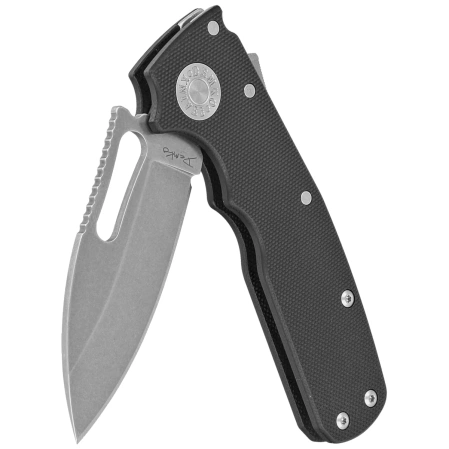 Demko Shark Cub Slicer Shark Knife Black G10, Stonewashed CPM 20CV by Andrew Demko (SC-20CV-BLKG10-SS)